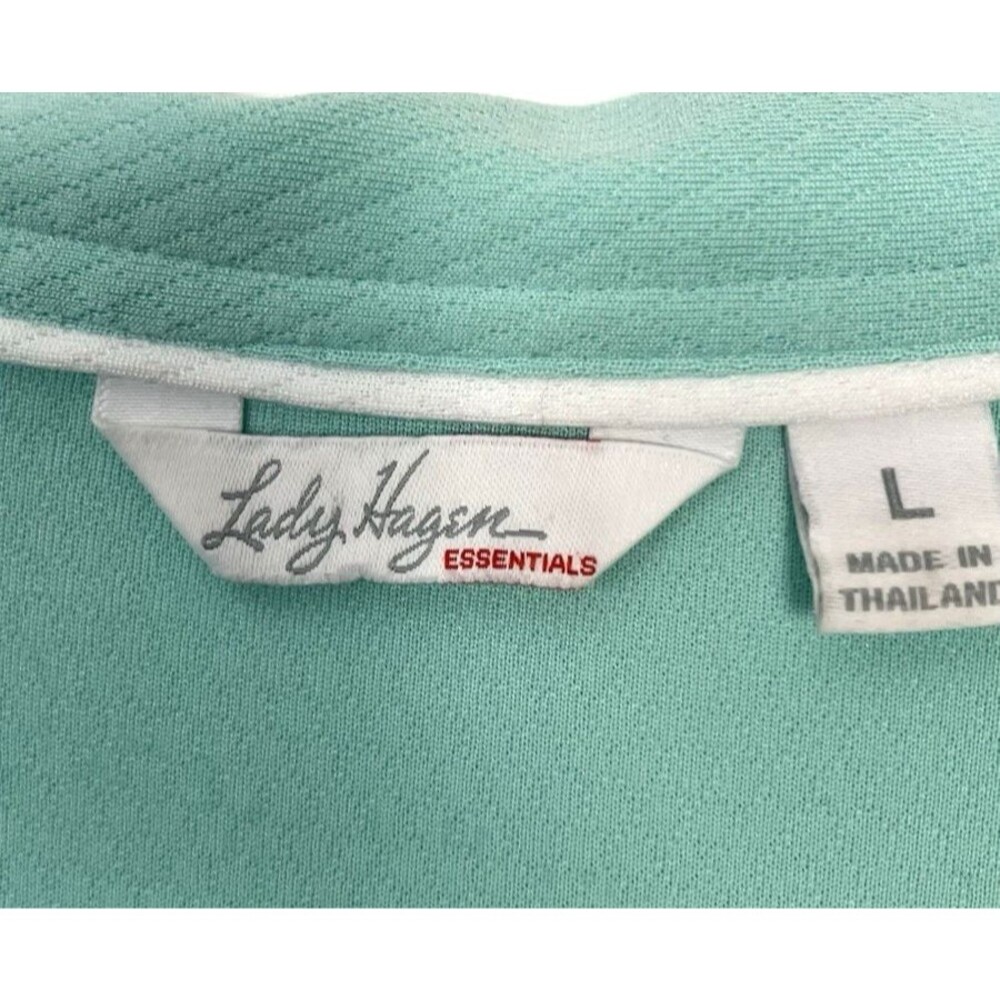 Lady Hagen Women Essentials Womens Sleeveless Golf Top V Neck Mint Green Large - Picture 2 of 6